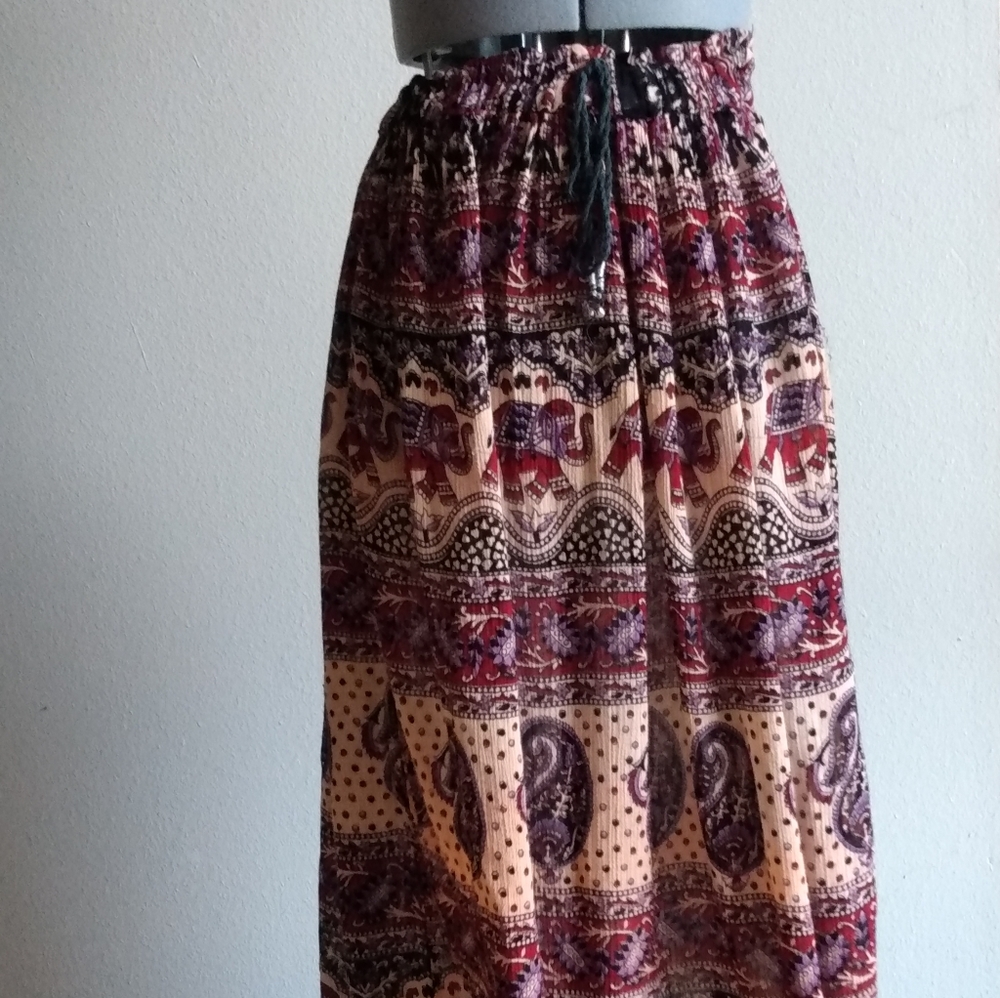 Boho maxi skirt